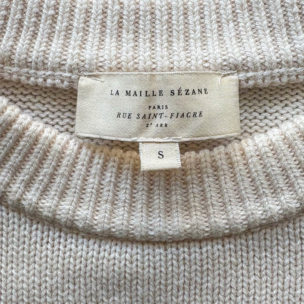 Sézane Orion cream knit sweater Size Small - Picture 5 of 9